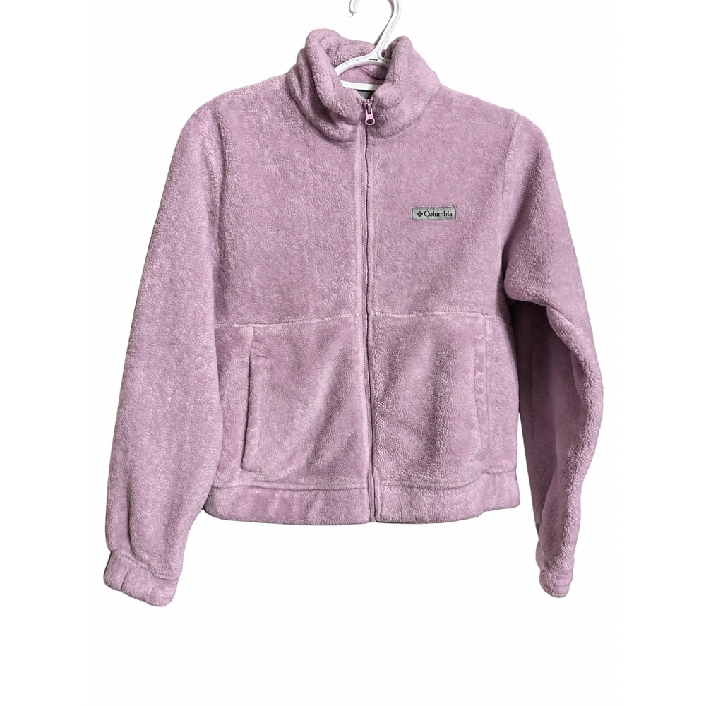 Columbia Womens Sherpa Fleece Full Zip Jacket Lavender Purple AL4030 Small